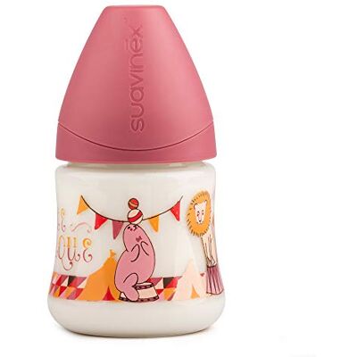 Suavinex 303944 Circo flesje 150 ml, roze Suavinex 303944 Circo flesje 150 ml, roze