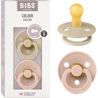 Bibs Colour fopspeen. Set van 2 fopspenen. Bisfenol A-vrij, ronde speen. Natuurlijk rubberlatex, gemaakt in Denemarken. Maat 1 (0-6 maanden), Vanilla / Blush Bibs Colour fopspeen. Set van 2 fopspenen. Bisfenol A-vrij, ronde speen. Natuurlijk rubberlatex, gemaakt in Denemarken. Maat 1 (0-6 maanden), Vanilla / Blush