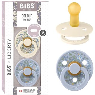 Bibs Colour Liberty Fopspeen, set van 2, BPA-vrij, ronde speen, natuurlijk rubberlatex, gemaakt in Denemarken, maat 2 (6 18 maanden), Eloise Dusty Blue Bibs Colour Liberty Fopspeen, set van 2, BPA-vrij, ronde speen, natuurlijk rubberlatex, gemaakt in Denemarken, maat 2 (6 18 maanden), Eloise Dusty Blue
