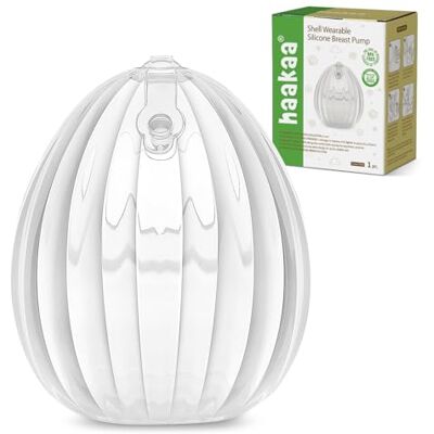 haakaa Draagbare borstkolf, siliconen hoes, handsfree, passief schild voor moedermelkverzamelaar voor pasgeborenen, borstvoeding, 75 ml, 1 stuk haakaa Draagbare borstkolf, siliconen hoes, handsfree, passief schild voor moedermelkverzamelaar voor pasgeborenen, borstvoeding, 75 ml, 1 stuk
