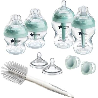 Tommee Tippee Geavanceerde anti-koliek starterset voor pasgeborenen, spenen met langzame doorstroming en anti-koliek ventilatiesysteem, gemengde maten Tommee Tippee Geavanceerde anti-koliek starterset voor pasgeborenen, spenen met langzame doorstroming en anti-koliek ventilatiesysteem, gemengde maten