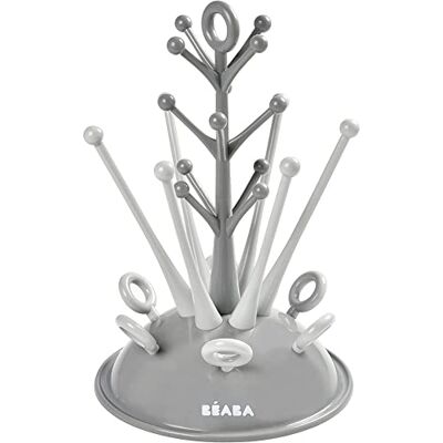 Béaba , Flessenafdruipboom, grote capaciteit, 6 flessen en accessoires, afneembare wateropvangbak, praktisch, slim design, grijs Béaba , Flessenafdruipboom, grote capaciteit, 6 flessen en accessoires, afneembare wateropvangbak, praktisch, slim design, grijs