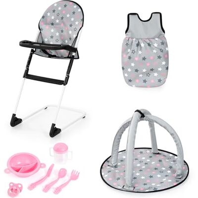 Bayer Design 63207AC kinderstoel voor pop, kruipboog, slaapzak voor poppen en accessoires, speelset vanaf 3 jaar sac de couchage, coffret de jeu, pour les enfants à partir de 3 ans Bayer Design 63207AC kinderstoel voor pop, kruipboog, slaapzak voor poppen en accessoires, speelset vanaf 3 jaar sac de couchage, coffret de jeu, pour les enfants à partir de 3 ans