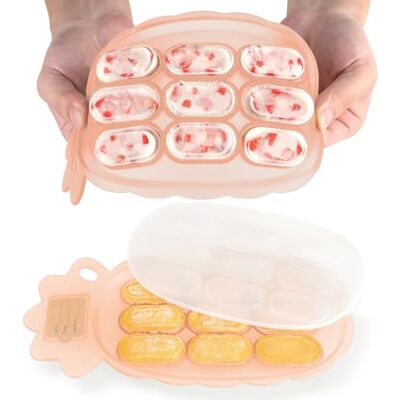 haakaa Diepvriesschalen voor babyvoeding moedermelkvorm opbergdozen voor babyvoeding siliconen ijsblokjesvorm met deksel (blush) haakaa Diepvriesschalen voor babyvoeding moedermelkvorm opbergdozen voor babyvoeding siliconen ijsblokjesvorm met deksel (blush)