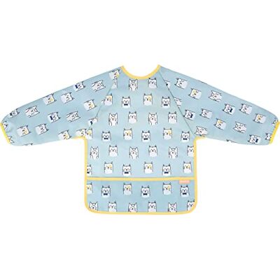 Badabulle Slabbetje met lange mouwen, waterdicht, verstelbaar, vanaf 4 maanden tot 3 jaar, blauw Badabulle Slabbetje met lange mouwen, waterdicht, verstelbaar, vanaf 4 maanden tot 3 jaar, blauw