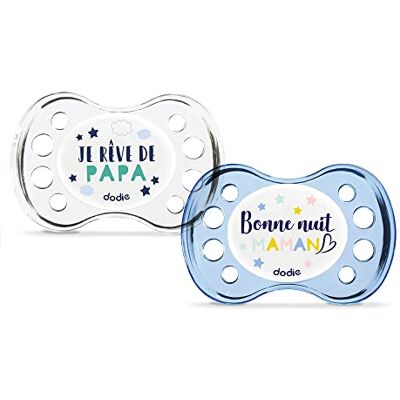 Dodie Anatomische fopspenen, 2 stuks + 6 maanden nacht, Zoete Dromen, BPA-vrij, robuust, model met willekeurige kleur Dodie Anatomische fopspenen, 2 stuks + 6 maanden nacht, Zoete Dromen, BPA-vrij, robuust, model met willekeurige kleur