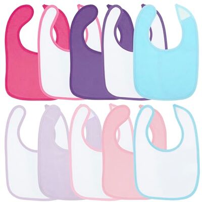 BIECO bavetjes voor meisjes, meerkleurig, 10 stuks, 35 x 21 cm, bavetjes voor baby's, meisjes, waterdicht, bavetjes voor baby's, geboorte, meisjes, babyset BIECO bavetjes voor meisjes, meerkleurig, 10 stuks, 35 x 21 cm, bavetjes voor baby's, meisjes, waterdicht, bavetjes voor baby's, geboorte, meisjes, babyset