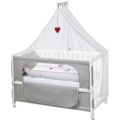 roba Bijzetbed, kamerbed, babybed 60 x 120 cm 'Adam & Uil', aanstelbed voor ouderbed met complete uitrusting roba Bijzetbed, kamerbed, babybed 60 x 120 cm 'Adam & Uil', aanstelbed voor ouderbed met complete uitrusting