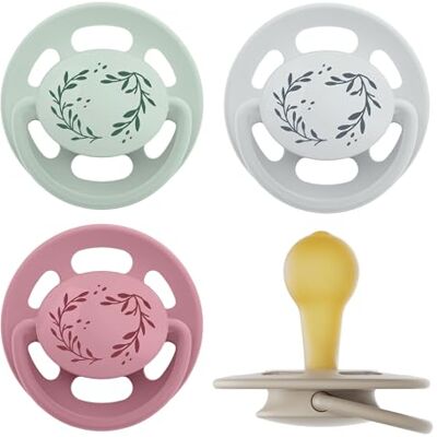 nip Cherry Green vanaf 6 maanden babyfopspeen geschikt voor borstvoeding met tandvriendelijke speen, duurzame fopspeen van natuurlijke grondstoffen 4 stuks, rood/grijs nip Cherry Green vanaf 6 maanden babyfopspeen geschikt voor borstvoeding met tandvriendelijke speen, duurzame fopspeen van natuurlijke grondstoffen 4 stuks, rood/grijs