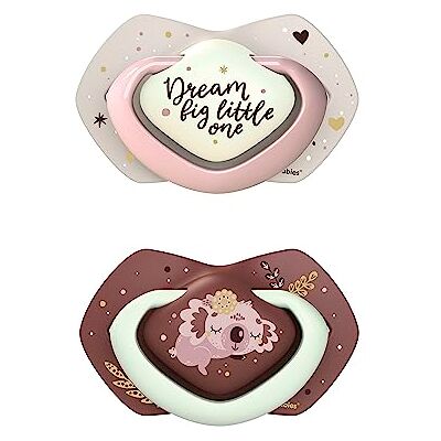Canpol babies Set van 2 siliconen fopspeen Light Touch gesteriliseerde capsule, BPA-vrij (18m+, Sleepy Koala Girl) Canpol babies Set van 2 siliconen fopspeen Light Touch gesteriliseerde capsule, BPA-vrij (18m+, Sleepy Koala Girl)