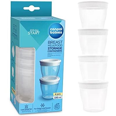 Canpol babies 4 x CB12204U melkken- en voedselcontainer 180 ml Canpol babies 4 x CB12204U melkken- en voedselcontainer 180 ml