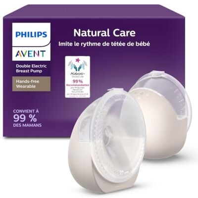 Philips Avent Natural Care serie handsfree draagbare elektrische borstkolf die het borstvoeding van de baby imiteert, SkinSense speen voor optimaal comfort, ziekenhuiskwaliteit, SCF495/11 Philips Avent Natural Care serie handsfree draagbare elektrische borstkolf die het borstvoeding van de baby imiteert, SkinSense speen voor optimaal comfort, ziekenhuiskwaliteit, SCF495/11