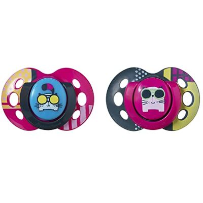 Tommee Tippee Soother Fun, 18 tot 36 maanden, 2 stuks, willekeurige kleurkeuze Tommee Tippee Soother Fun, 18 tot 36 maanden, 2 stuks, willekeurige kleurkeuze