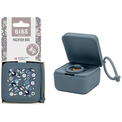 Bibs x Liberty Fopspeen box, sterilisator etui, Bobo Petrol Bevat tot 3 fopspenen, sterilisatiedoos, BPA-vrij voedselmateriaal, eenvoudige toegang Bibs x Liberty Fopspeen box, sterilisator etui, Bobo Petrol Bevat tot 3 fopspenen, sterilisatiedoos, BPA-vrij voedselmateriaal, eenvoudige toegang