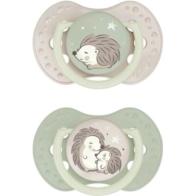 Difrax LOVI Dynamische fopspeen voor baby's Glow-in-the-dark speen 18+ maanden Unisex Gemakkelijk te accepteren, BPA-vrij, hoogwaardige en duurzame siliconen Difrax LOVI Dynamische fopspeen voor baby's Glow-in-the-dark speen 18+ maanden Unisex Gemakkelijk te accepteren, BPA-vrij, hoogwaardige en duurzame siliconen