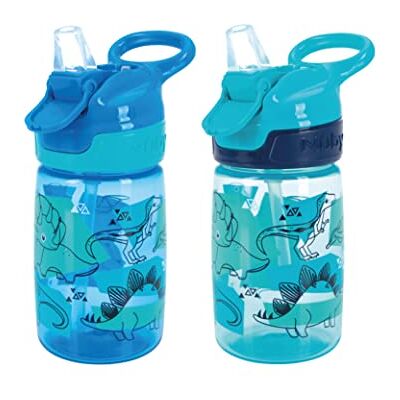 Nuby Incredible Gulp Kinderbeker, lekvrij, draaggreep, 360 ml, dinosaurusmotieven, 18 maanden, 2 stuks Nuby Incredible Gulp Kinderbeker, lekvrij, draaggreep, 360 ml, dinosaurusmotieven, 18 maanden, 2 stuks