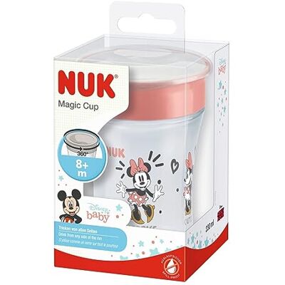 NUK Disney Mickey Magic Cup drinkbeker 360° lekvrije rand BPA-vrij 8 maanden 230ml rood NUK Disney Mickey Magic Cup drinkbeker 360° lekvrije rand BPA-vrij 8 maanden 230ml rood