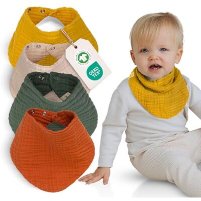 Flora Furora Slabbetjes voor baby's geboorte (zeer zacht) biologisch katoen GOTS + Oeko-Tex: absorberend en ademend handdoek voor baby's geboorte, accessoires, bio-bandana-slabbetje: meisje en jongen Taille unique Flora Furora Slabbetjes voor baby's geboorte (zeer zacht) biologisch katoen GOTS + Oeko-Tex: absorberend en ademend handdoek voor baby's geboorte, accessoires, bio-bandana-slabbetje: meisje en jongen Taille unique