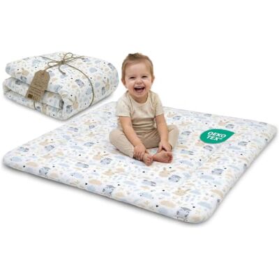 Totsy Baby Kruipmat voor babykamer Kindervloermatras om te spelen in het park, tapijt van katoen en dik voor baby's en kinderen, 100 cm, Oeko-Tex-certificaat, uilen Totsy Baby Kruipmat voor babykamer Kindervloermatras om te spelen in het park, tapijt van katoen en dik voor baby's en kinderen, 100 cm, Oeko-Tex-certificaat, uilen