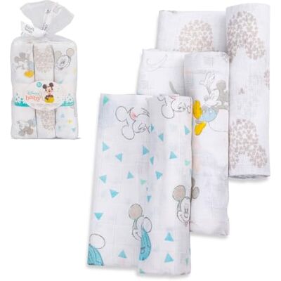 Interbaby Mk018 Disney Mickey Mouse Gas 0,1 kg, wit/blauw, 3 stuks Interbaby Mk018 Disney Mickey Mouse Gas 0,1 kg, wit/blauw, 3 stuks