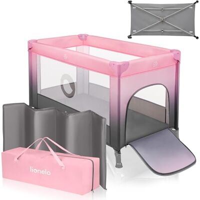 Lionelo Stefi Babybed (0-36 maanden), opvouwbaar, met vouwmatras Reisbed 0-15 kg, zijingang, wielen met rem, veilig LockGuard-systeem, inclusief draagtas Lionelo Stefi Babybed (0-36 maanden), opvouwbaar, met vouwmatras Reisbed 0-15 kg, zijingang, wielen met rem, veilig LockGuard-systeem, inclusief draagtas