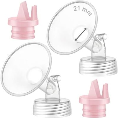 Maymom onderdelen compatibel met Spectra/Ameda Luna, Synergy Gold; inclusief 21mm-brede speen (2e generatie) en roze ventiel, vervangt Spectra S1/S2, geen originele onderdelen. Maymom onderdelen compatibel met Spectra/Ameda Luna, Synergy Gold; inclusief 21mm-brede speen (2e generatie) en roze ventiel, vervangt Spectra S1/S2, geen originele onderdelen.