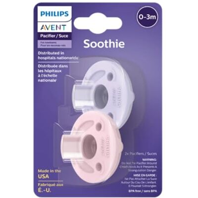 AVENT Philips Soothie Pacifier 0-3 maanden, roze/paars AVENT Philips Soothie Pacifier 0-3 maanden, roze/paars