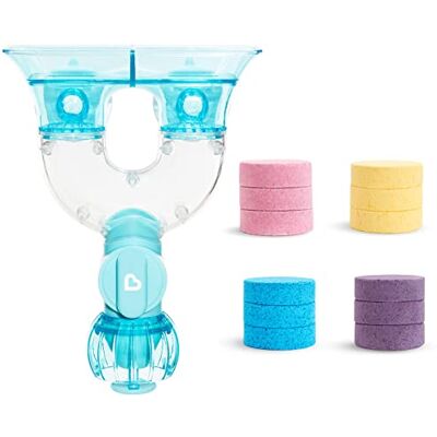 Munchkin ColourMix Lab STEM badspeelgoed voor kinderen met 12 badplanken, blauw Munchkin ColourMix Lab STEM badspeelgoed voor kinderen met 12 badplanken, blauw