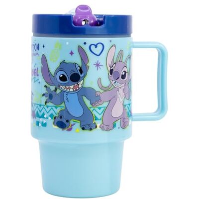 Stor Kindermok met deksel Stitch 530 ml – BPA-vrije kunststof beker met lekvrije schenktuit – schroefbeker voor kinderen Stor Kindermok met deksel Stitch 530 ml – BPA-vrije kunststof beker met lekvrije schenktuit – schroefbeker voor kinderen