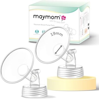 Maymom borstkolfonderdeel compatibel met Spectra S1, S2 en 9 Plus borstkolven; brede mondflens; niet-origineel compatibel onderdeel, 2 flens, 19 mm Maymom borstkolfonderdeel compatibel met Spectra S1, S2 en 9 Plus borstkolven; brede mondflens; niet-origineel compatibel onderdeel, 2 flens, 19 mm