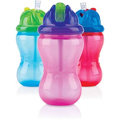 Nuby Nûby Flip-It™ druppelvrije beker, 360 ml, 12 m+, beker met rietje Nuby Nûby Flip-It™ druppelvrije beker, 360 ml, 12 m+, beker met rietje