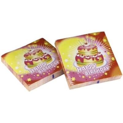 amscan 551701 servetten Happy Birthday, 33 x 33 cm, 20 stuks amscan 551701 servetten Happy Birthday, 33 x 33 cm, 20 stuks