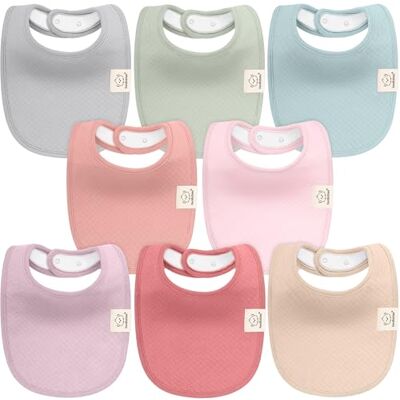 KeaBabies Set van 8 biologische slabbetjes voor meisjes en jongens Katoenen slabbetjes voor baby's Bijtslabbetjes, Pastel Muted Eén maat KeaBabies Set van 8 biologische slabbetjes voor meisjes en jongens Katoenen slabbetjes voor baby's Bijtslabbetjes, Pastel Muted Eén maat
