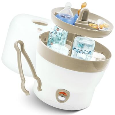 Babyruf Olympia Elektrische stoombiberon sterilisator, wit, beige Babyruf Olympia Elektrische stoombiberon sterilisator, wit, beige