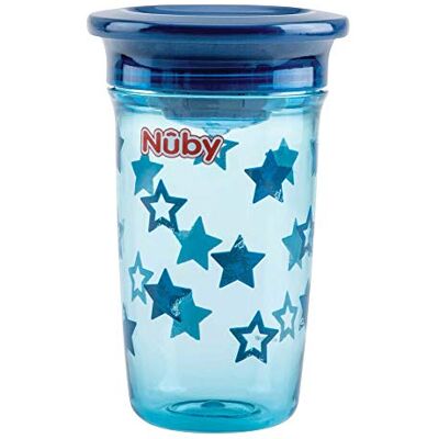 Nuby Nûby Magische beker 360° in Tritan-blauw 300 ml 6 M blauw Nuby Nûby Magische beker 360° in Tritan-blauw 300 ml 6 M blauw