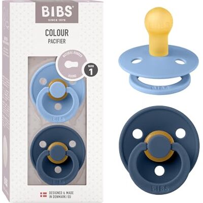 Bibs Colour Speen verpakking van 2 stuks. BPA-vrij, Ronde speen. Natuurlijk rubberlatex, Maat 1 (0-6 maanden), Sky Blue/Steel Blue Latex de caoutchouc naturel Taille 1 Sans BPA Fabriqué au Danemark Haute acceptation de la tétine Bibs Colour Speen verpakking van 2 stuks. BPA-vrij, Ronde speen. Natuurlijk rubberlatex, Maat 1 (0-6 maanden), Sky Blue/Steel Blue Latex de caoutchouc naturel Taille 1 Sans BPA Fabriqué au Danemark Haute acceptation de la tétine