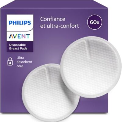AVENT Philips Borstkompressen SCF254/61 voor dag en nacht, wegwerpbaar, 60 stuks AVENT Philips Borstkompressen SCF254/61 voor dag en nacht, wegwerpbaar, 60 stuks