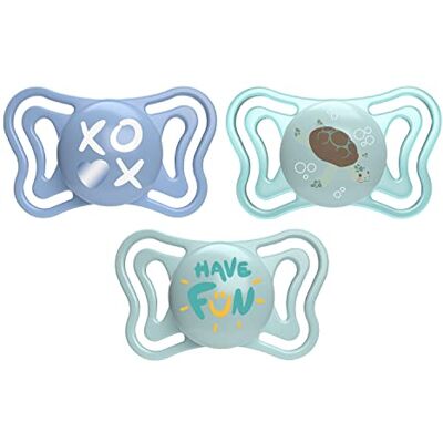 Chicco PhysioForma Light, babyfopspeen met siliconen fopspeen 6-16 maanden, licht en ademend, ergonomische vorm, ondersteunt fysiologische ademhaling en een goede mondontwikkeling, blauw, 2 stuks Chicco PhysioForma Light, babyfopspeen met siliconen fopspeen 6-16 maanden, licht en ademend, ergonomische vorm, ondersteunt fysiologische ademhaling en een goede mondontwikkeling, blauw, 2 stuks