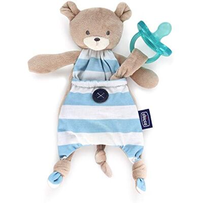 Chicco Knuffel Fopspeenhouder Pocket Friend Blauw Chicco Knuffel Fopspeenhouder Pocket Friend Blauw