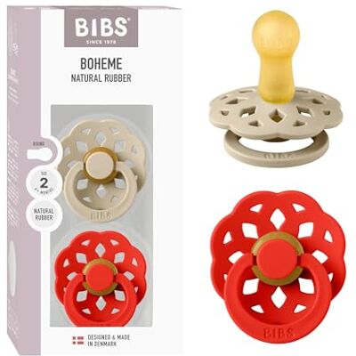 Bibs Boheme fopspeen, set van 2, BPA-vrij, ronde speen, natuurlijk rubberlatex, gemaakt in Denemarken, maat 2 (6 18 maanden), vanille / snoep Apple Bibs Boheme fopspeen, set van 2, BPA-vrij, ronde speen, natuurlijk rubberlatex, gemaakt in Denemarken, maat 2 (6 18 maanden), vanille / snoep Apple