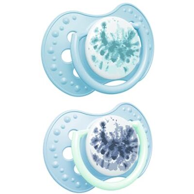 LOVI Lot de 2 tétines dynamiques en silicone bleu 6-18 m LOVI Lot de 2 tétines dynamiques en silicone bleu 6-18 m