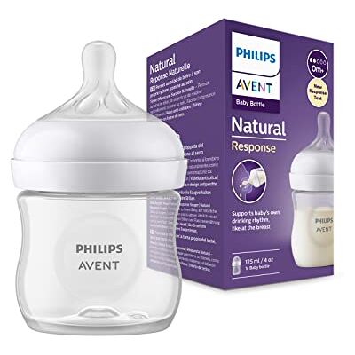 Philips Avent SCY900/01 Natural Fles met Responsive fopspeen, 125 ml Philips Avent SCY900/01 Natural Fles met Responsive fopspeen, 125 ml