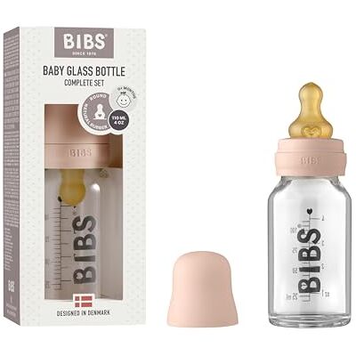 Bibs Glazen fles, 110 ml, speen van natuurlijk rubber, blush Borosilicaatglas, anti-koliek, BPA-vrij, vaatwasmachinebestendig, bevordert de natuurlijke voeding Bibs Glazen fles, 110 ml, speen van natuurlijk rubber, blush Borosilicaatglas, anti-koliek, BPA-vrij, vaatwasmachinebestendig, bevordert de natuurlijke voeding