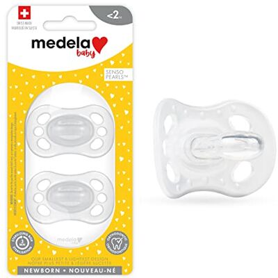 Medela Babyfopspeen in set van 2 0-2 maanden Met steriliseerhoes Siliconen- en BPA-vrij Bevordert natuurlijke borstvoeding Transparant Medela Babyfopspeen in set van 2 0-2 maanden Met steriliseerhoes Siliconen- en BPA-vrij Bevordert natuurlijke borstvoeding Transparant