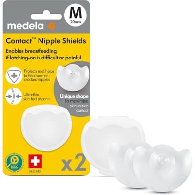 Medela Contact borstuiteinden BPA-vrij, ultradunne zachte siliconen, 2 stuks, 20 mm, maat M Medela Contact borstuiteinden BPA-vrij, ultradunne zachte siliconen, 2 stuks, 20 mm, maat M