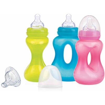 Nuby Nûby ID1241 Easy Grip trainingsfles, 240 ml, 3 m + Nuby Nûby ID1241 Easy Grip trainingsfles, 240 ml, 3 m +