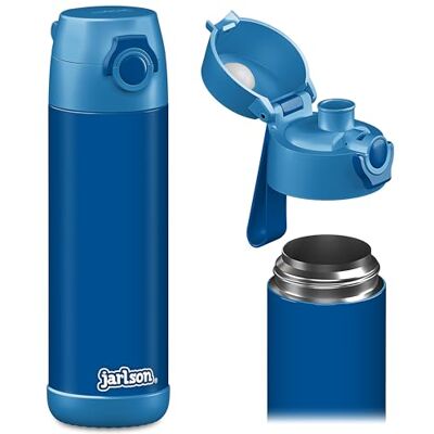 Jarlson ® CHARLI Drinkfles voor kinderen, 500 ml, lekvrij, zonder rietje, voor jongens en meisjes, BPA-vrij en ftalaatvrij, roestvrijstalen drinkfles voor school, kleuterschool en sport (blauw) Jarlson ® CHARLI Drinkfles voor kinderen, 500 ml, lekvrij, zonder rietje, voor jongens en meisjes, BPA-vrij en ftalaatvrij, roestvrijstalen drinkfles voor school, kleuterschool en sport (blauw)