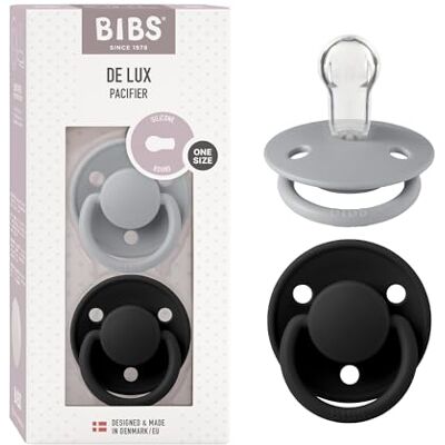 Bibs De Lux Speen verpakking van 2 stuks. BPA-vrij, Ronde speen. Siliconen, Eén maat, Cloud / Black Silicone Taille unique Sans BPA Fabriqué au Danemark Haute acceptation de la tétine Trous d’aération Bibs De Lux Speen verpakking van 2 stuks. BPA-vrij, Ronde speen. Siliconen, Eén maat, Cloud / Black Silicone Taille unique Sans BPA Fabriqué au Danemark Haute acceptation de la tétine Trous d’aération