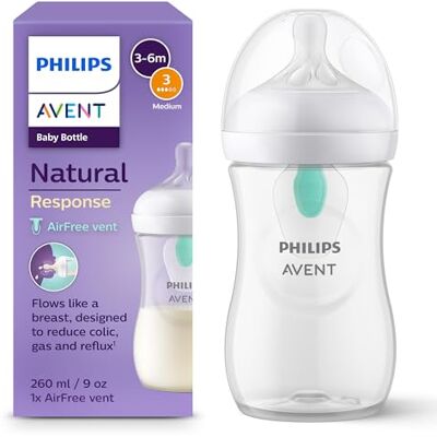 AVENT Philips Natural Response Zuigfles van 260 ml, BPA-vrij, voor baby's vanaf 1 maanden en ouder, koalapatroon (model SCY673/01) AVENT Philips Natural Response Zuigfles van 260 ml, BPA-vrij, voor baby's vanaf 1 maanden en ouder, koalapatroon (model SCY673/01)