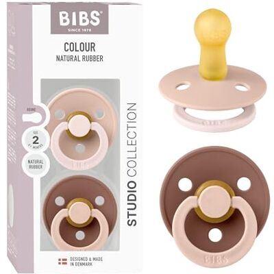 Bibs Colour Studio fopspeen, set van 2, BPA-vrij, ronde speen, natuurlijk rubberlatex, gemaakt in Denemarken, maat 2 (6 18 maanden) Blush/Woodchuck Bibs Colour Studio fopspeen, set van 2, BPA-vrij, ronde speen, natuurlijk rubberlatex, gemaakt in Denemarken, maat 2 (6 18 maanden) Blush/Woodchuck